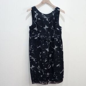 Y2K Vera Wang Lavender Label Black and Gray Silk Dress, Size 10/44